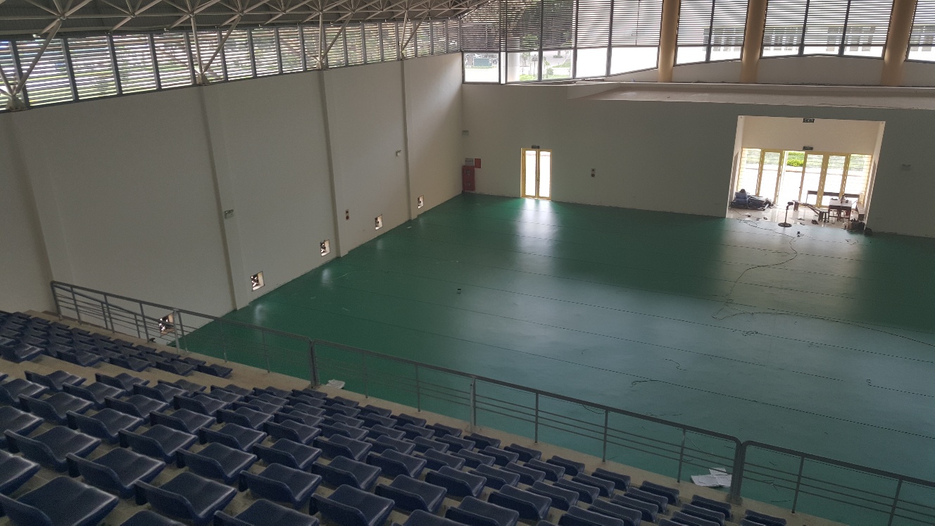 Thi Công San Vinyl The Thao Màu Xanh Lá Cây Nhà Đa Năng