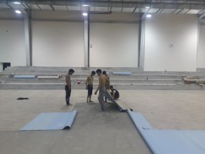 Thi công sàn vinyl thể thao tại trường Alexander Yersin tại Hà Nội