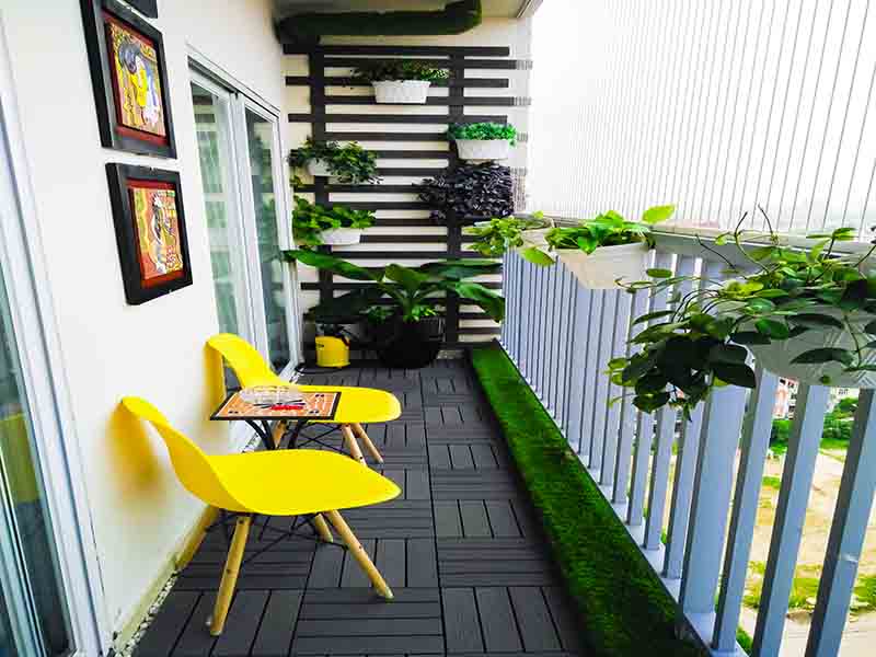 Sàn Vĩ Gỗ Nhựa Ban Công