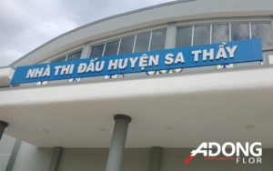Thi công sàn Vinyl thể thao nhà thi đấu Sa Thầy tỉnh Komtum